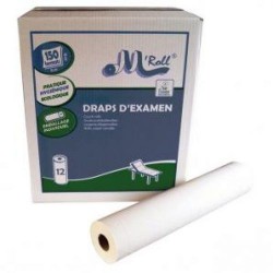 Draps d'examen blanc - Carton de 12 rouleaux